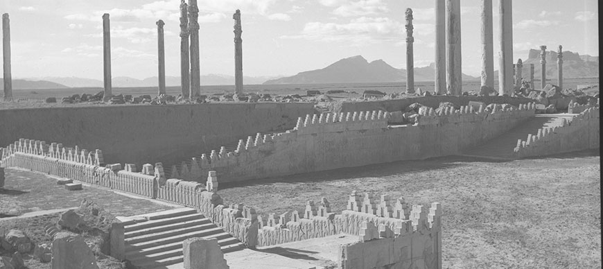 A view of the east stairway of the Apadana and Tripylon at Persepolis